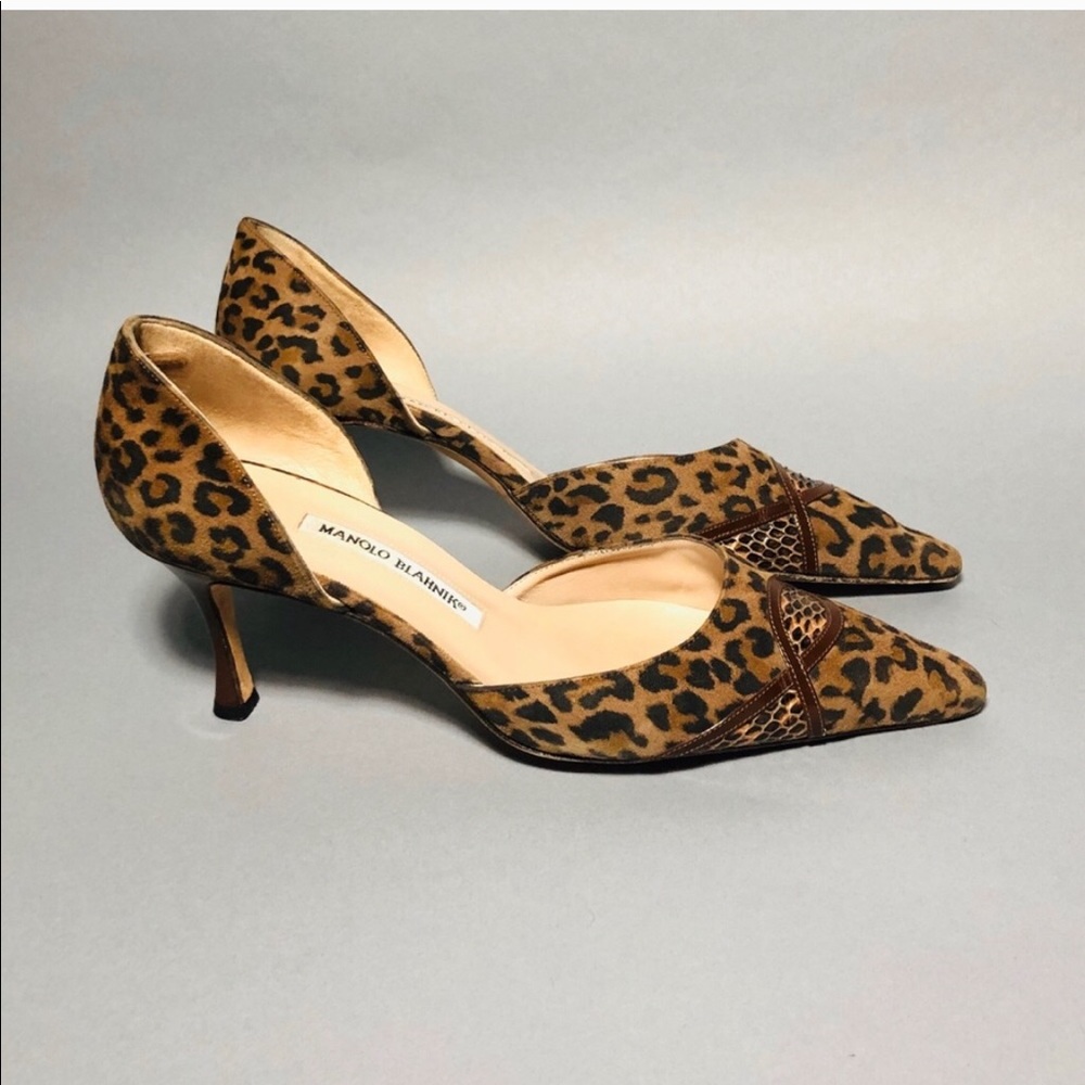 Manolo Blahnik Animal Print Pumps